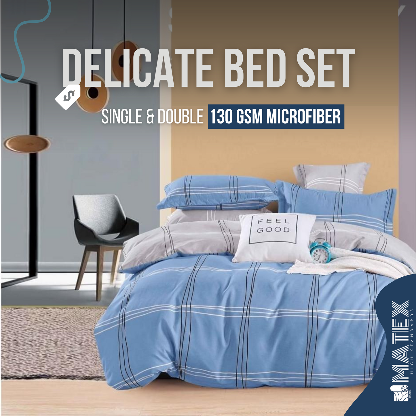 Delicate Bed Set 130 GSM microfiber