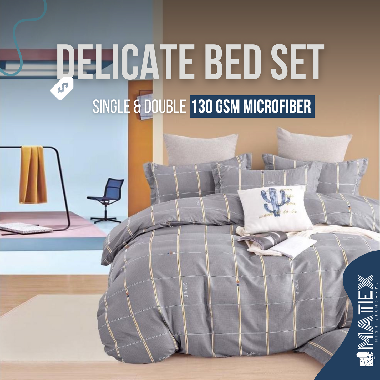 Delicate Bed Set 130 GSM microfiber