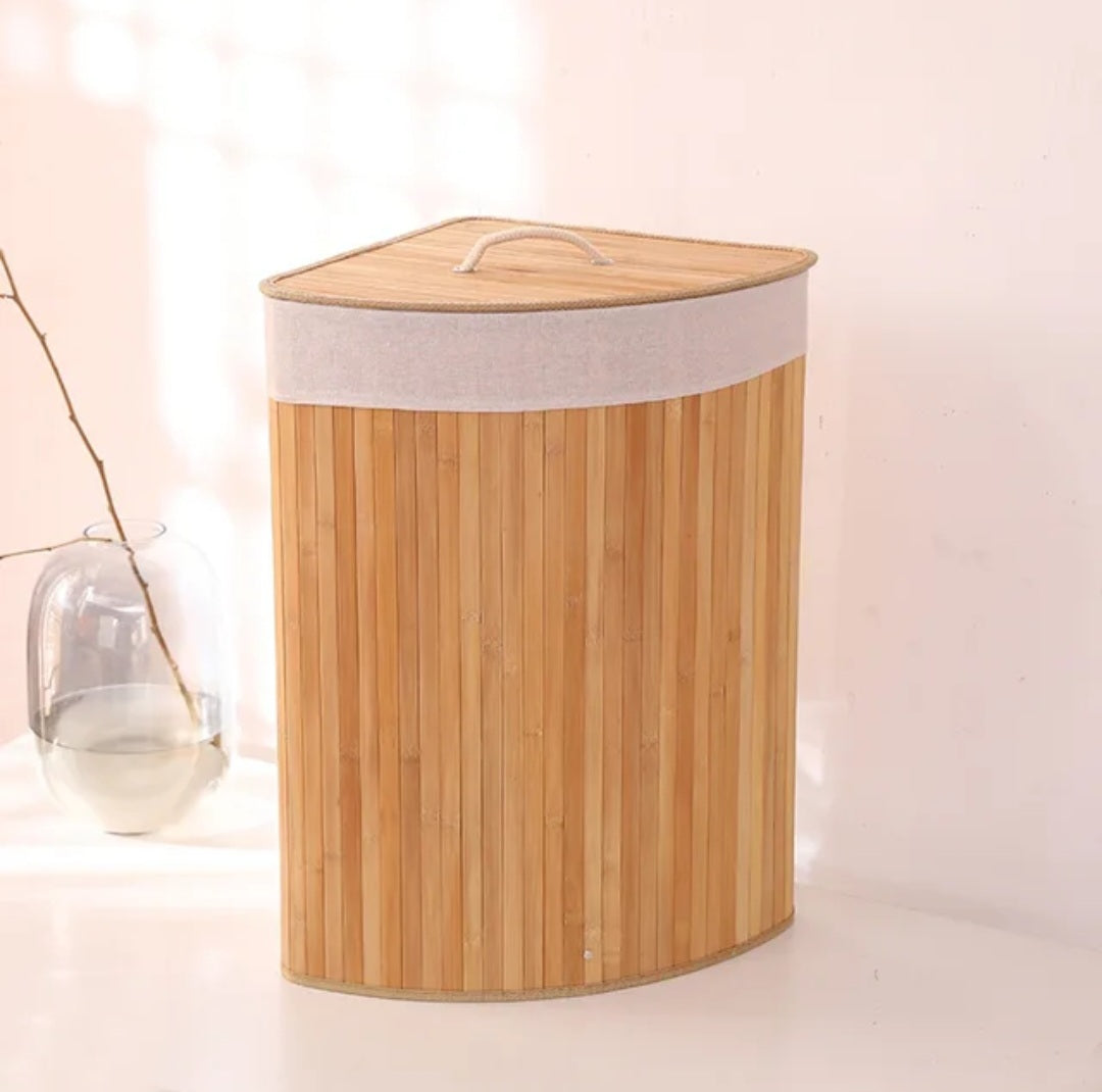 Bamboo laundry basket