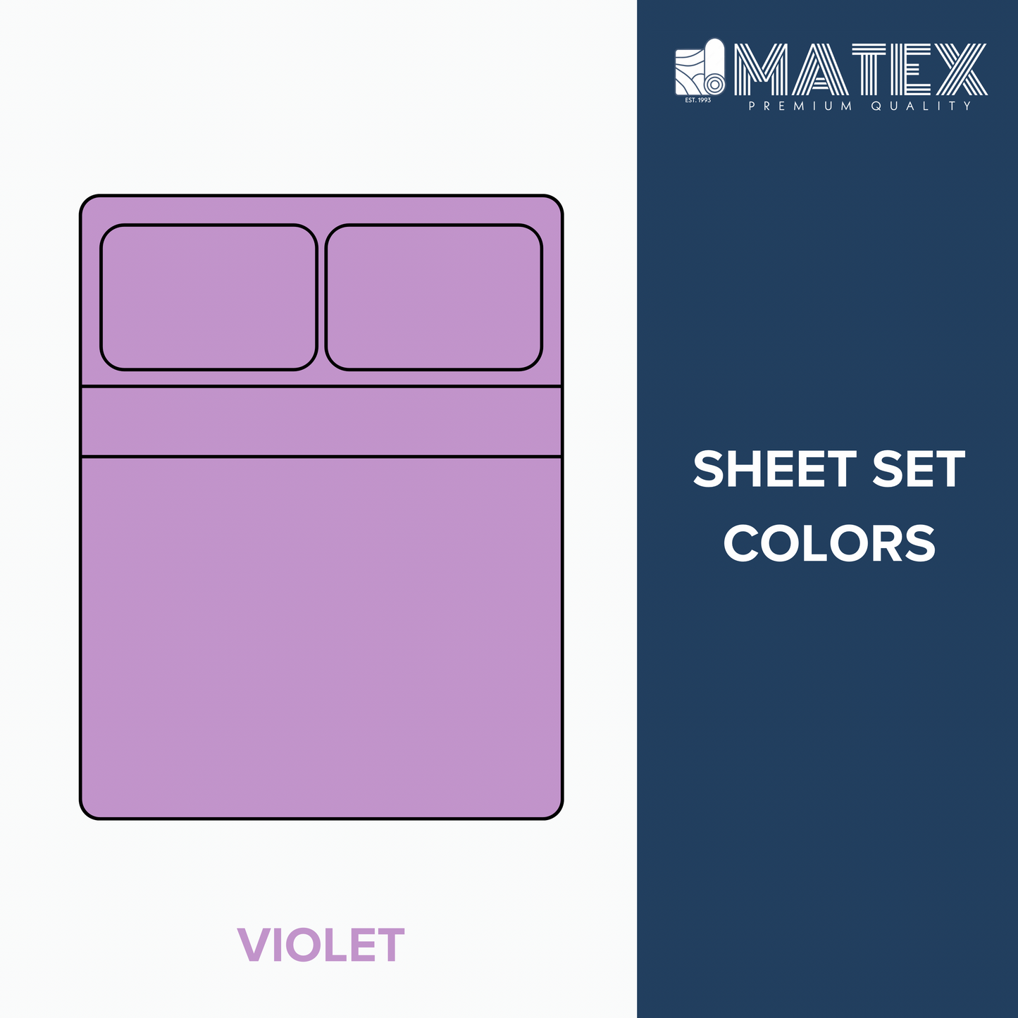 100% COTTON VIOLET BED SHEET