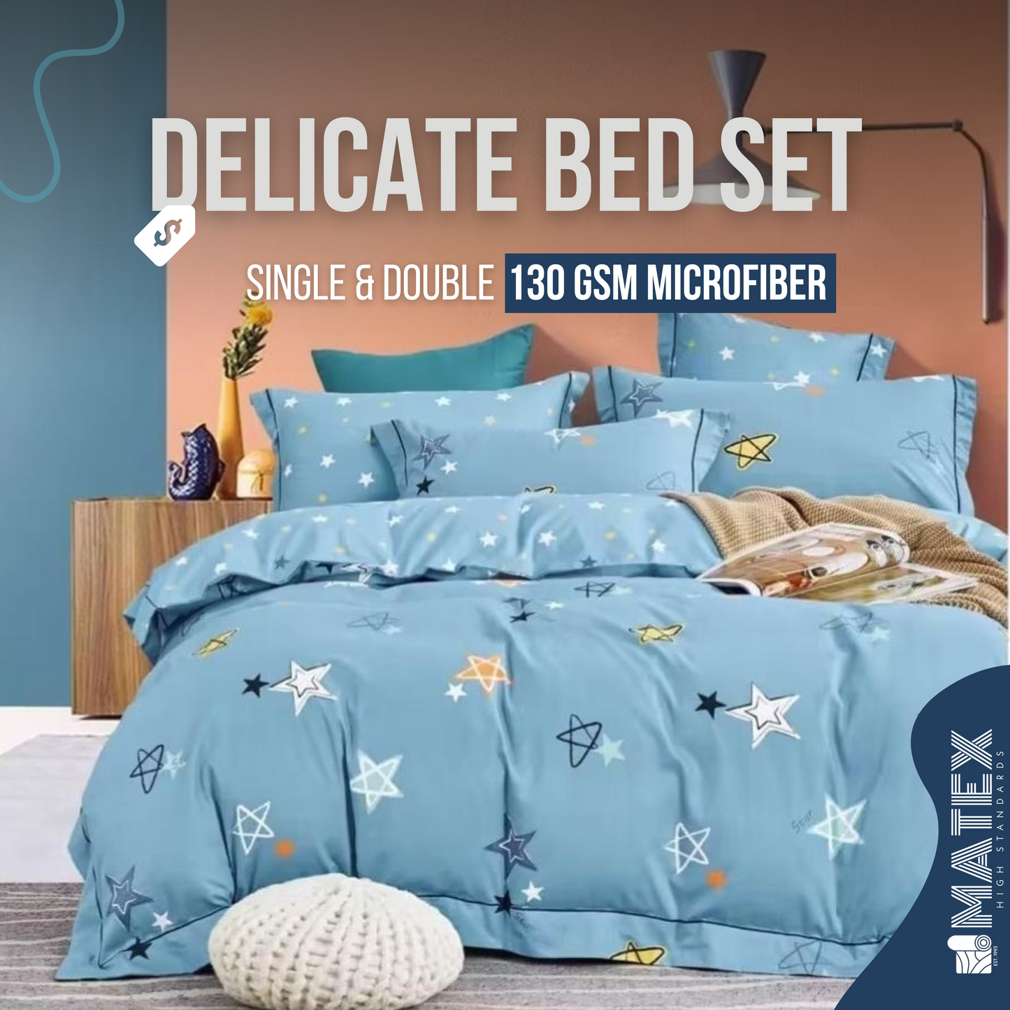 Delicate Bed Set 130 GSM microfiber