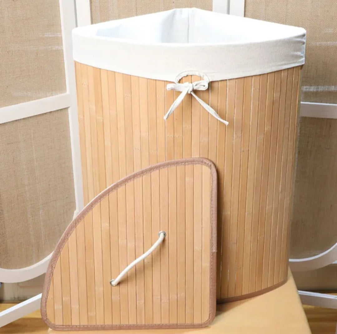 Bamboo laundry basket