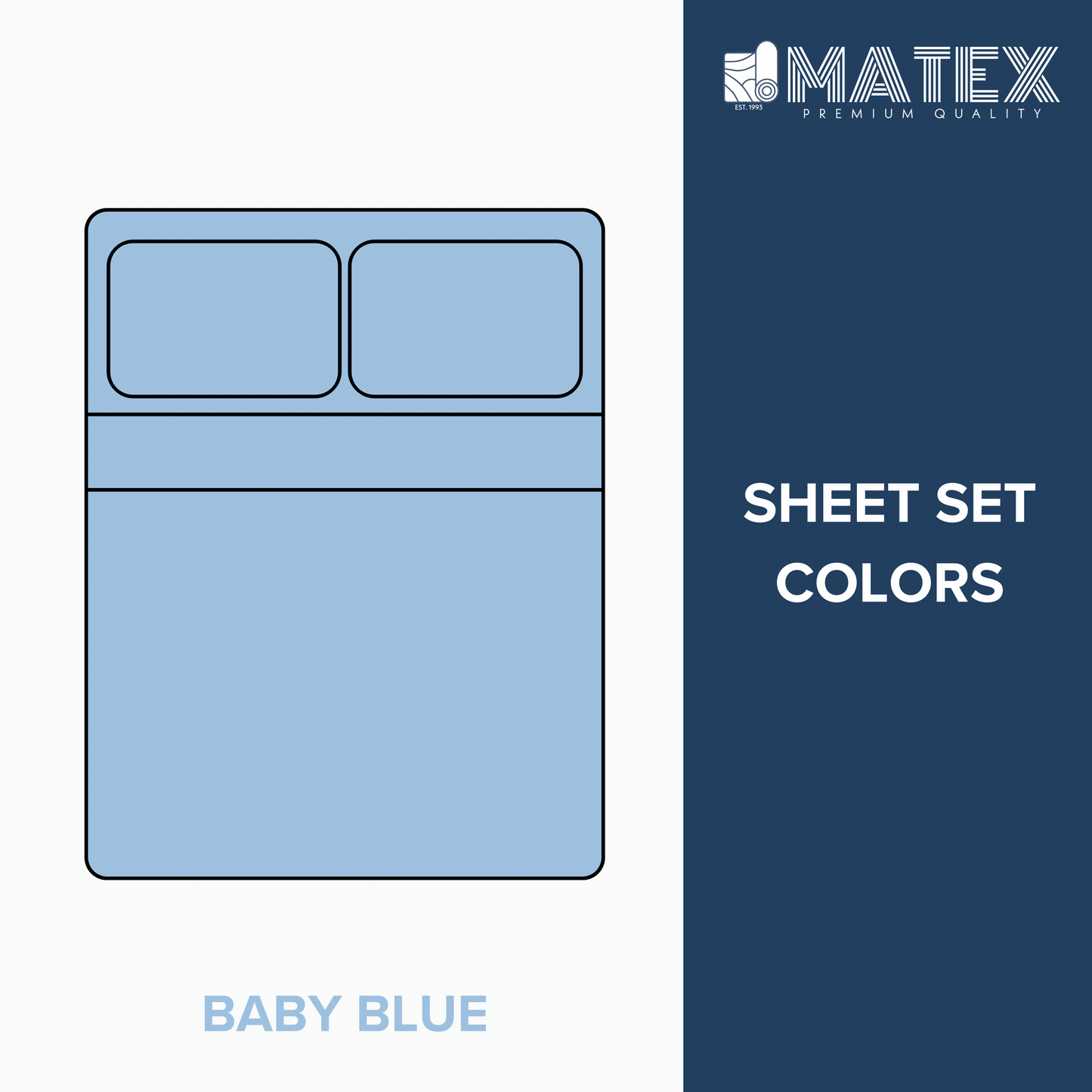 100% COTTON BABY BLUE BED SHEET