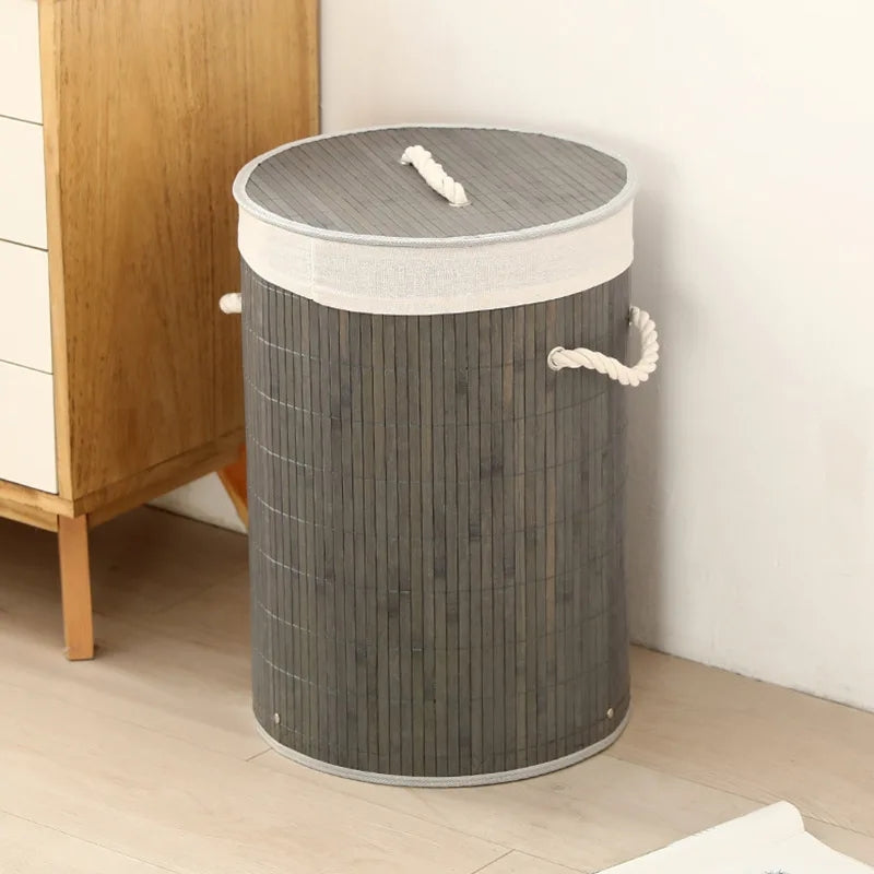 Bamboo laundry basket